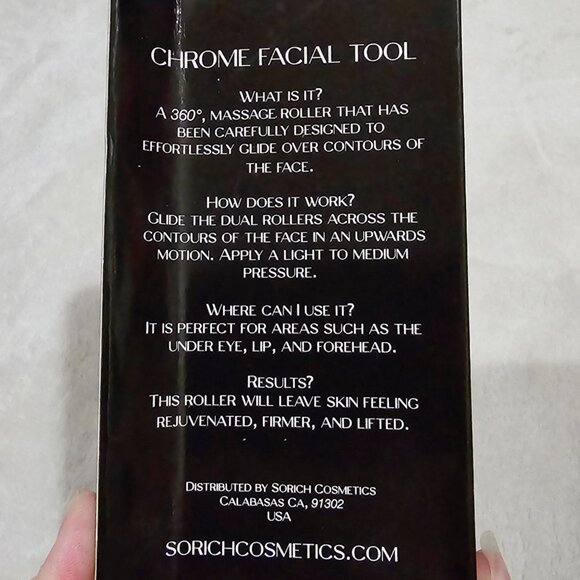 🆕️🆑️ Sorich Chrome Facial Tool  360° Dual Roller for Contours & Lifting - Picture 4 of 7